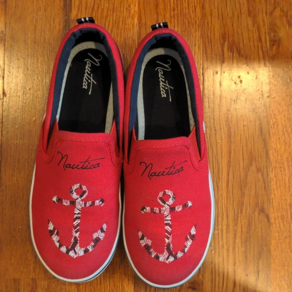Red Nautica Sneakers - Picture 1 of 3